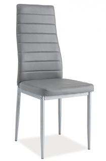 **Jídelní čalouněná židle H-261 Bis šedá/alu