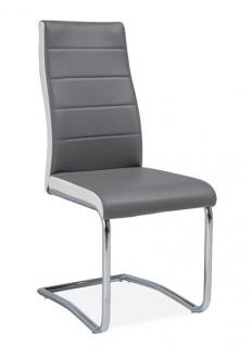 Jídelní čalouněná židle H-353 šedá/bílé boky