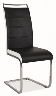 **Jídelní čalouněná židle H-441 černá/bílá