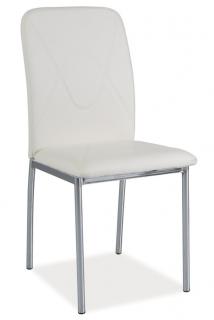 Jídelní čalouněná židle H-623 bílá/chrom