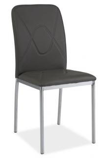Jídelní čalouněná židle H-623 šedá/chrom
