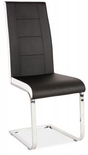 Jídelní čalouněná židle H-629 černá/bílé boky