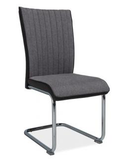 Jídelní čalouněná židle H-930 šedá/tm. šedé boky