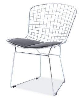 Jídelní židle FINO chrom/černá
