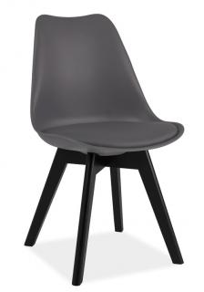 Jídelní židle KRIS II šedá/černá
