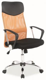 Kancelářská židle Q-025 oranžová/černá