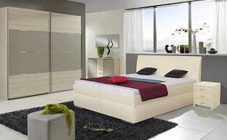 Komfortní postel LIANA 2 140x200 cm vč. roštu a ÚP Ekokůže bílá M01