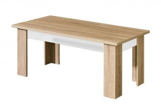 Konferenční stolek CARMELO C12 sonoma/bílá lesk