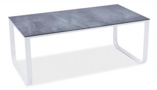 Konferenční stolek TAXI II šedý kámen/bílá