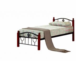 Kovová postel s roštem, 90x200, MAGENTA