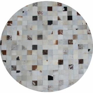 Luxusní koberec, pravá kůže, 150x150, KŮŽE TYP 10