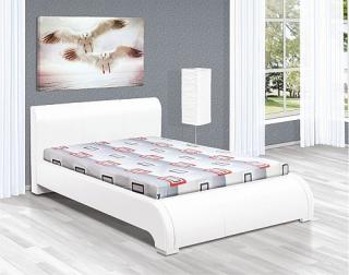 Manželská postel DUNAJ 200x180 vč. roštu, matrace  eco bílá/vzor