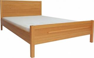 Moderní jednolůžková postel BRANDON DOUBLE bez roštu a matrace DUB