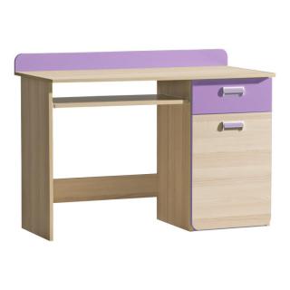 PC stůl, jasan/fialový, EGO L10