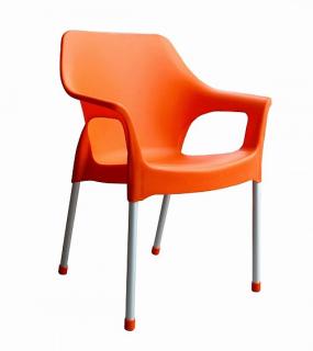 Plastová zahradní židle URBAN AL/PP Oranžová
