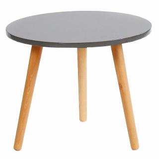 Příruční stolek, šedá / natural, BAZZY 3