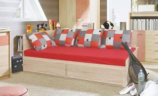 Rozkládací postel s přistýlkou MARKO 90x200 cm včetně roštu bílá