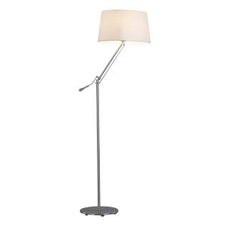 Stojací lampa, kov / bílá látka, Cindy Typ 7