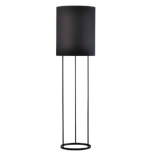 Stojací lampa, kov / látka, černá, Cinda TYP 22