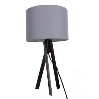 Stolní lampa, šedá / dřevo černé, LILA Typ 5