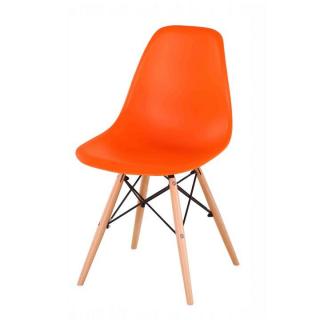 Židle, oranžová / buk, CINKLA 2 NEW