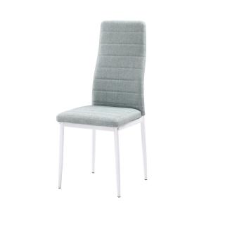 Židle, zelená látka / bílý kov, COLETA NOVA