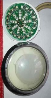 ozdobná lampička 45 LED diod, stříbrný obal,  doprodej na na náhradní díly