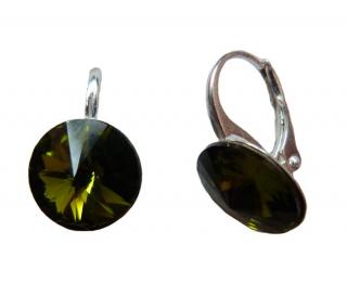 Náušnice Rivoli 10mm - Olivine