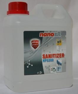 SANITIZER NPS 200 ČISTÍCÍ PROSTŘEDEK S NANOSTŘÍBREM PRO POVRCHOVOU SANITIZACI 2L