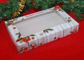 Krabice vánoční tradiční 25x15x3,7cm