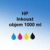 Inkoust HP 336, 337,  338, 339  1000 ml ČERNÁ, BLACK, Pigment