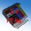 Sada 15 ks kompatibilních kazet PGI-550 XL BK a CLI-551 XL B,C,M,Y