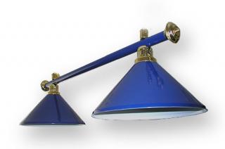 Kulečníková lampa Evergreen 2x stínidlo modré