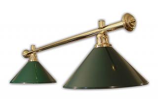 Kulečníková lampa Evergreen 2x stínidlo zelené