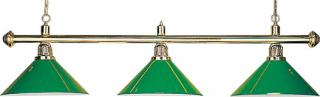 Kulečníková lampa Evergreen 3x stínidlo zelené