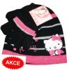 Čepice + rukavice Hello Kitty - tmavá - velikost 52cm AKCE!3+1ZDARMA!