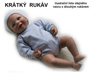 Body krátký rukáv šedé s proužky