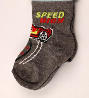 chlapecké ponožky bavlněné vzorované vel.14/16 high speed