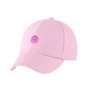 dětská čepice s kšiltem vel. 48-50 cm  TOP kvalita - smajlík světle růžová