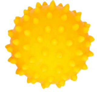 senzorický balónek z měkké gumy ježek žlutý