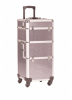 Kosmetický kufr na kolečkách - stříbrné třpytky