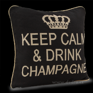 Dedra GOBELINO potah na polštář keep calm &amp; drink champagne