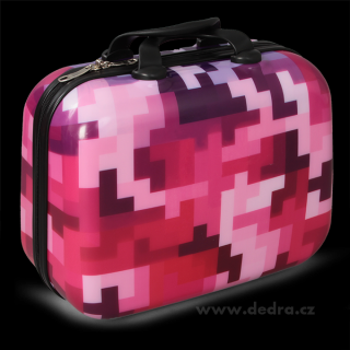 Dedra Kufr příruční menší pink tetris  32 x 14 x 24 cm
