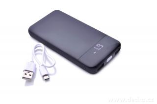 Dedra LCD DISPLAY POWERBANK metalic black 10000 mAh