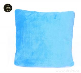 Dedra ROYAL LAGOON VELVET potah na polštář blankytně modrý 45 x 45 cm