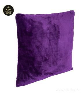 Dedra ROYAL LAGOON VELVET potah na polštář tmavě fialový 45 x 45 cm