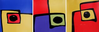Dedra Sada tří obrazů v designu Modern abstract II
