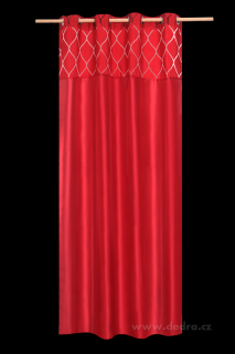 Dedra  Silk decor dekorativní závěs  červený