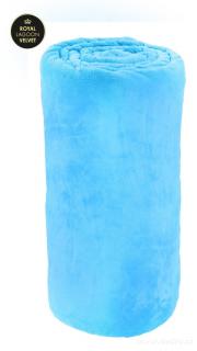 Dedra XXL ROYAL LAGOON VELVET PŘEHOZ blankytně modrý 200 x 230 cm