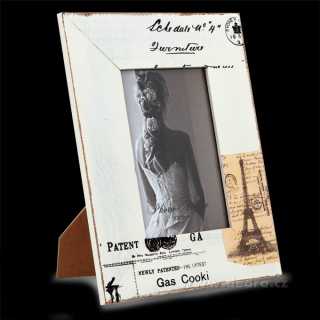 Dřevěný stylový fotorámeček PARIS